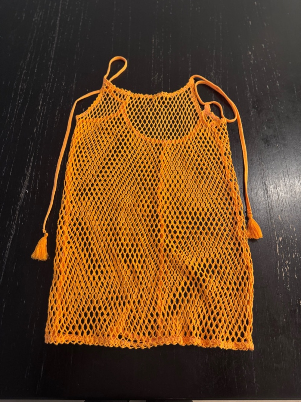 Target Orange Mesh Swim Coverup Tank